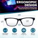 Blue Light Blocking Glasses for Men/Women Anti-Fatigue Computer Monitor Gaming Glasses Prevent Headaches Gamer Glasses Black/Blue 0.0 Diopters - Buy Online on GoSupps.com