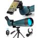 CREATIVE XP Spotting Scopes for Hunting - Waterproof Scope w/Tripod & Phone Adapter for Target Shooting & Bird Watching Green HD 20-60x60mm