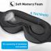 Hautton 3D Contoured Sleep Eye Mask for Men and Women - Adjustable Strap, Light Blocking, Memory Foam - Black - Buy Online on GoSupps.com