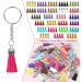 Cridoz 400pcs Tassel Keychain Set for DIY Crafts - Includes Key Chains, Tassels, Rings, Jump Rings, and Eye Pins - Perfect for Acrylic and Resin Keychain Blanks - Buy Online on GoSupps.com