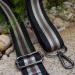 Wide Shoulder Strap Adjustable Replacement Belt for Crossbody Handbag - Black Stripes-Gun Metal Buckle - Buy Online on GoSupps.com