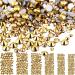 Quesuc 3456 Pieces Nail Crystals AB Nail Art Rhinestones Round Beads Flatback Glass Charms Gems Stones 6 Sizes for Nails Decoration Makeup Clothes Shoes (Gold Mixed SS4 5 6 8 10 12)