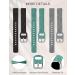 Minyee Soft Silicone Floral Engraved Sport Strap Dandelion Wristband Replacement Compatible with Fitbit Luxe Bands for Women for Fitbit Luxe Watch Bands - pack of 3 - Black & Green & Gray - Buy Online on GoSupps.com