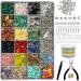Xmada Jewelry Making Kit - 1587 PCS Beads for Jewelry Making  Jewelry Making Supplies with Crystal Beads  Jewelry Plier  Beading Wire  Earring Hooks  Ring  Bracelet Making Kit for Girls and Adults