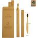 Bamboo Toothbrush for Children - Eco-Friendly Biodegradable Charcoal - 4-Pack with Soft Bristles - Buy Online on GoSupps.com