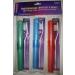 Toothbrush with Travel Case 1 Count (Pack of 3) Green Blue Red