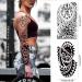 Tribal Totem Temporary Tattoo Sleeve Set for Men and Women - Full Arm and Half Leg Fake Tattoo Sticker Pack - Polynesian and Hawaiian Design - Buy Online on GoSupps.com