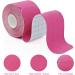 MUEUSS Kinesiology Tape - Waterproof Elastic Cotton Athletic Tape Precut Strips for Muscle Knee Shoulder Pain Relief & Pregnancy Belly Support - 16.4 ft 2 Rolls Pink - Buy Online on GoSupps.com
