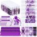 Linyuthia 50 Set Purple Ribbon Awareness Lip Balms Gifts 50 Organza Bags 50 Purple Awareness Ribbon Pins Raise Awareness for Domestic Violence Pancreatic Cancer Lupus Alzheimer's Overdose Awareness