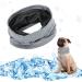 Cooling collar for dogs summer dog collar cooling cooling neckerchief dog breathable heat discharge Bandana for dogs suitable for freezing animals in summer (gray/l) gray l