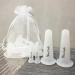 Silicone Massage Buttons Set - 4 Pieces (2M+2S) for Face & Body - Chinese Cupping Therapy - White - Buy Online on GoSupps.com