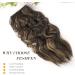 FESHFEN Invisible Wire Hair Extensions - Long Wavy Secret Headband Hairpiece 16 Inch - Brown Highlighted Caramel Blonde - Buy Online on GoSupps.com