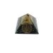 Black Tourmaline Flower Symbal Crystal Orgone Pyramid Healing grounding Stone Chakra Pyramid EMF Protection Positive Energy Generator Orgonite Meditation Stones 65-70 mm with Velvet Phouch