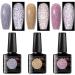 MEET ACROSS Reflective Glitter Gel Polish Kit - 3 Sparkly Colors for Nail Art (E019) - Perfect for Salon & DIY Manicure - Buy Online on GoSupps.com