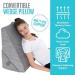 Adjustable Memory Foam Bed Wedge Pillow - 9 and 12 Inch Folding Incline Cushion for Back and Leg Support  Acid Reflux  Anti-Snoring  Heartburn - Machine Washable - Buy Online on GoSupps.com