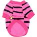 Zunea Summer Dog Shirt: Sequin Love Heart Striped Puppy Clothes Cotton Tee (Pink, S) - Buy Online on GoSupps.com