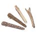 4 Pcs Gold Rhinestone Crystal Pearl Duckbill Alligator Hair Clips for Women - Elegant Hair Accessories - Buy Online on GoSupps.com