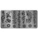 Moyou XL Bridal 7 Stamping Stencil Nail Art Stamping - Nail Lacquer Stamp Large Elegant Flowers Manicure Complete Nail Designs for Long Nails