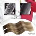 Moresoo 12 inch Tape in Human Hair Extensions Dark Brown to Medium Brown with Platinum Blonde Highlights #4/6/613 - 20 Pieces/30g Real Hair Tape Extensions - Buy Online on GoSupps.com