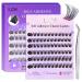 Self Adhesive Eyelashes Pre-glued - Eyelashes 10-14mm D Curl Volume Lashes Individual Lash Extension Kit with Lash Tweezers 14