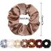 Whaline Silk Satin Hair Scrunchies Elastic 7 Colors Hair Tie Bands Traceless Large Hair Bands Non-Slip Ponytail Holder Ropes Hair Accessories for Women Girl Thick Thin Hair (Brown & Blue Series) - Buy Online on GoSupps.com