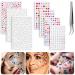 XANGNIER 1323Pcs Face Gems Self Adhesive Face Jewels Diamonds Eye Jewels Rhinestones with Tweezers Hair Pearls Stick on Glitter Rhinestone Stickers for Makeup Nail Body Crafts Festival Accessories