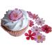 - cake decoration beautiful pink butterflies pre-cut edible rice wafer paper.Decoration for cupcakes cakes desserts.For birthday parties weddings baby parts. Flowers 12-piece range