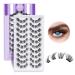 False Eyelashes P08 B & Q 10 Pairs Fake Lashes eyelashes Extensions Cat Eye Fluffy Cluster Lashes False eyelashes Egg linnings WiSpy Diy lash extension natural (fake lashes-p08 10 pairs) P08-10 Pairs
