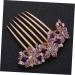 Angoily Flower Bridal Hair Comb Prom Headpiece Wedding Hair Clip Hair Teasing Comb Flower Hair Accessories Rhinestone Hair Accessories Hair Topper Bride Alloy Crystal Purple - Buy Online on GoSupps.com