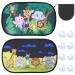 Car sun protection baby with UV protection 2 pieces of sun visor car baby with 8 suction cups and packaging bags 51 * 31cm car window sun protection children with two styles sweet animal motifs (forest animals) forest