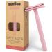 Bambaw Pink Double Edge Safety Razor for Women | Reusable Metal Razor Eco Friendly DE Razor | Safety Razors Women | Safety Razors Fit All Double Edge Razor | Womens Safety Razor