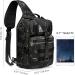 G4Free Tactical Sling Backpack - Large Military Shoulder Bag for Outdoor Sports Camping & Hiking - CP Black - Buy Online on GoSupps.com
