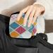 GIAPB Period Bag | Sanitary Napkin Storage & Makeup Pouch | Colorful Plaid Design - Buy Online on GoSupps.com