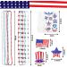 28 PCS 4th of July Accessories Party Favors: Patriotic Star Bead Necklaces and Temporary Tattoos - Independence Day Supplies for Kids and Adults - Buy Online on GoSupps.com