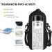 Turmaster Water Bottle Holder with Belt - Insulated Carrier Bag with 4 Pockets for Sports Hiking & Camping - Black Sling Sleeve - Buy Online on GoSupps.com