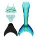 DNFUN Mermaid Tail Girls Cosplay Mermaid Tail with Mermaid Fin Children for Swimming 150 D05-bk