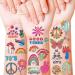 20 Sheets FANOST Glitter Hippie Temporary Tattoos for Kids - Assorted Groovy 70s Love and Peace Designs - Waterproof Fake Tie Dye Tattoos for Girls - Party Favors - Buy Online on GoSupps.com