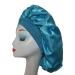XL Satin Silk Sleep Bonnet for Women - Aqua Blue Night Cap for Curly Hair, Braids, & Wigs - Buy Online on GoSupps.com
