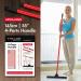 Heavy Duty Floor Patented Squeegee 46 Cm Solid Natural Rubber Blade Long 4 Parts Handle 140 cm- Dries Flat & Curved Surfaces- Best for Washing & Drying Shower Glass/Bathroom/Kitchen/Windshield - Buy Online on GoSupps.com
