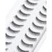 10 Pairs Naturally Looking C-Curl Thin Band Reusable Eyelashes - Wispy D-M05 (10mm) for Stunning Eyes - Buy Online on GoSupps.com