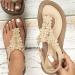 Buy XTZYGLFD Women's Bohemian Flower Pearl Sandals | Comfortable Open Toe Slip-On Roman Wedge Heel Shoes for Summer - International Shipping Available - Buy Online on GoSupps.com