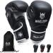 WARLORD Boxing Gloves Men Boxing Gloves Women Muay Thai Gloves MMA Gloves Men Kickboxing Gloves Heavy Bag Gloves Sparring Training Punching Bag Boxing Equipment Guantes de Boxeo Hombres 10 12 14 16 oz 16 oz Black/White