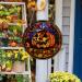 Halloween Pumpkin Sign | Garden Pumpkin Bat Sign for Patio Garden Ornament for Party Decor Garden Halloween Decorations Patio Living Room Zhonglin - Buy Online on GoSupps.com