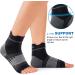 Plantar Fasciitis Sock (6 Pairs) for Men and Women - Compression Foot Sleeves with Arch and Ankle Support - Black, Large - Buy Online on GoSupps.com