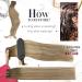 Moresoo Clip-In Extensions - Real Remy Hair Light Brown & Gold Blonde Balayage (7 PCs 120g 45cm) | Smooth Thick Human Hair - Buy Online on GoSupps.com