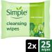 Simple Cleansing Face Wipes Biodegradable 50pc - Buy Online on GoSupps.com