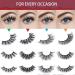 Cuckoo 20 Pairs 3D Faux Mink False Eyelashes Set - Natural Look Wispy Lashes with Glue & Applicator Tool - Pack of 4 Styles for Fluffy Volume and Long Thick Lashes - Buy Online on GoSupps.com