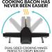 HomeCraft Nostalgia Nonstick Electric Bacon Press & Griddle | Cooks 6 Pieces with Ease | Ideal for Breakfast Favorites | Black 2nd Generation - Buy Online on GoSupps.com