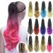 IMISSU Long Curly Ombre Color Claw Ponytail Hair Extensions Ponytail Clip in Hairpiece (Ombr Pink)