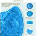Love Lori Plantar Fasciitis Relief Feet Scrubber - Foot Massager for Shower with Plantar Fasciitis Ball - Non-Slip, Suction Cups - Blue - Buy Online on GoSupps.com